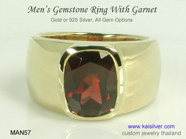 garnet ring for men 