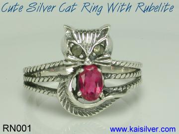 rubelite gemstone ring 925 silver or gold