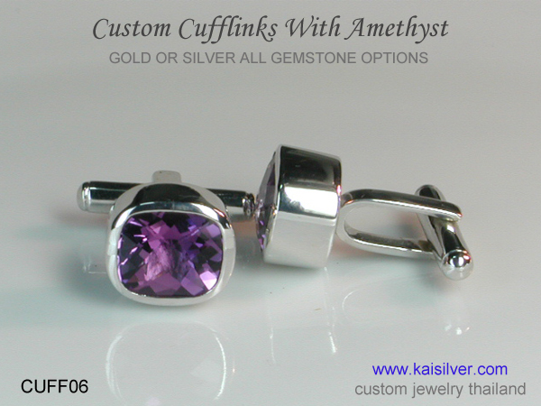 cufflinks for men with amethyst
