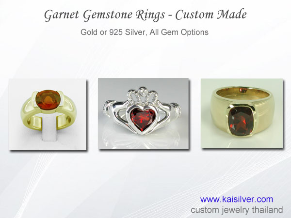 garnet gemstone rings 