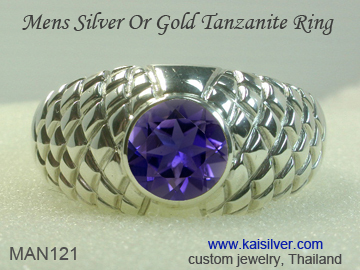 tanzanite wedding engagement ring for men