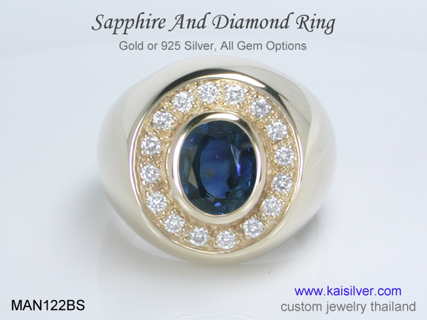 men's  sapphire rings 