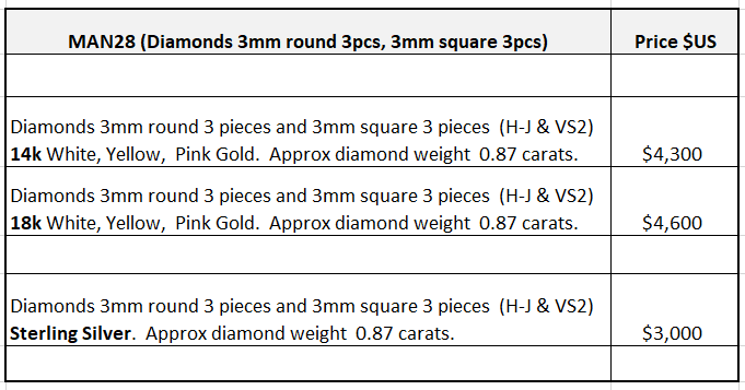 diamond band pricing