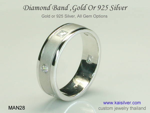 diamond engagement band