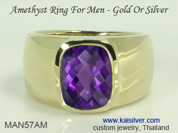 amethyst rings for men