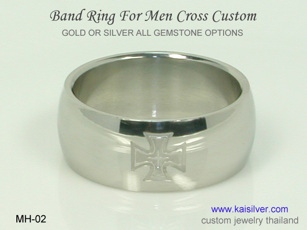 made to order cross rings for men