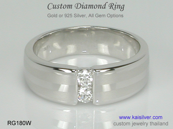 kaisilver diamond band ring