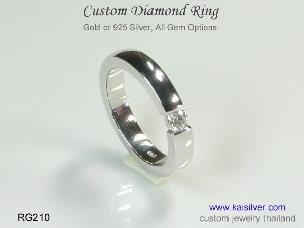 diamond rings gold or silver 