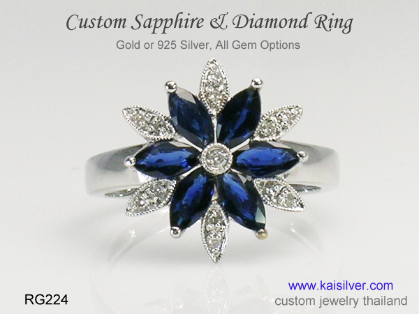sapphire gold ring 
