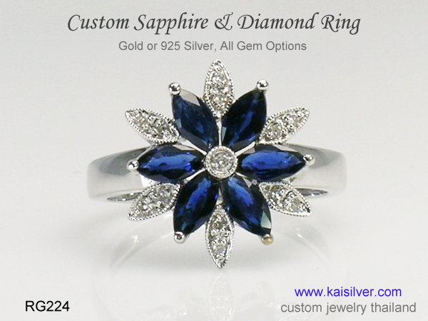 14k sapphire ring 18k 