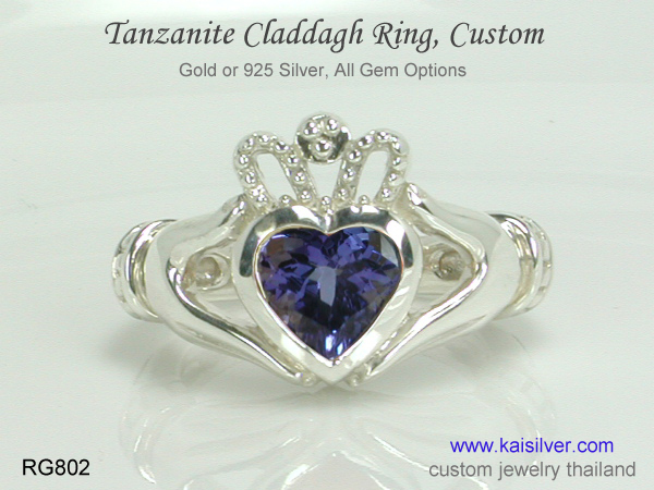custom claddagh ring