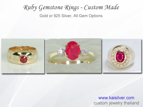 ruby rings gold silver 